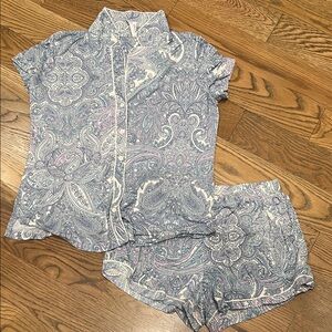 Soma Cool Nights Womens Pajama Short  Set in Paisley Print
